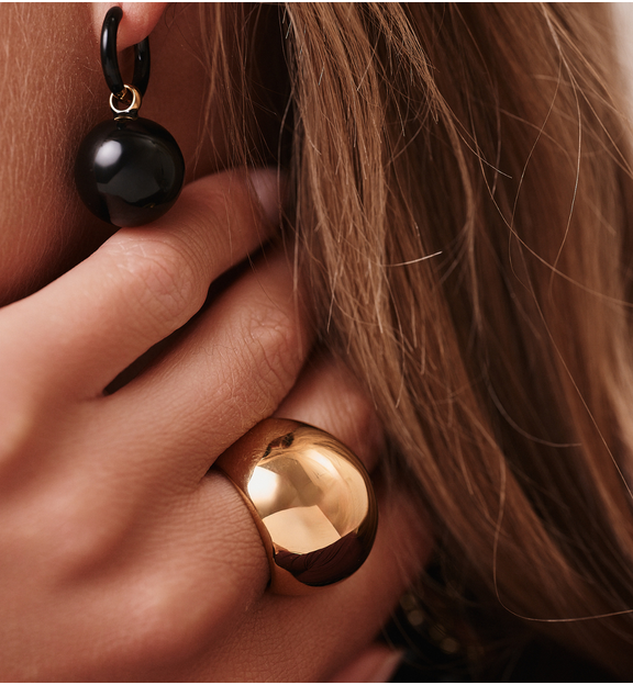 Pierścionek złoty duży gładki PSY0144