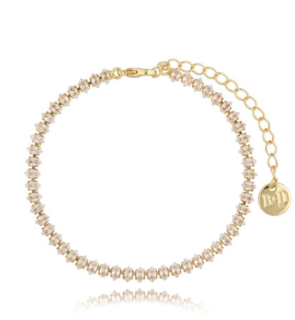 Bransoletka złota z kryształkami Kate BSS0065