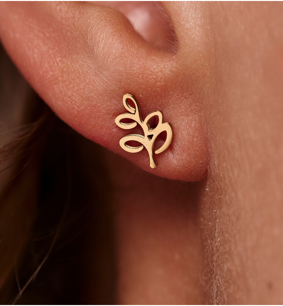 Kolczyki w kształcie listka KSY0566