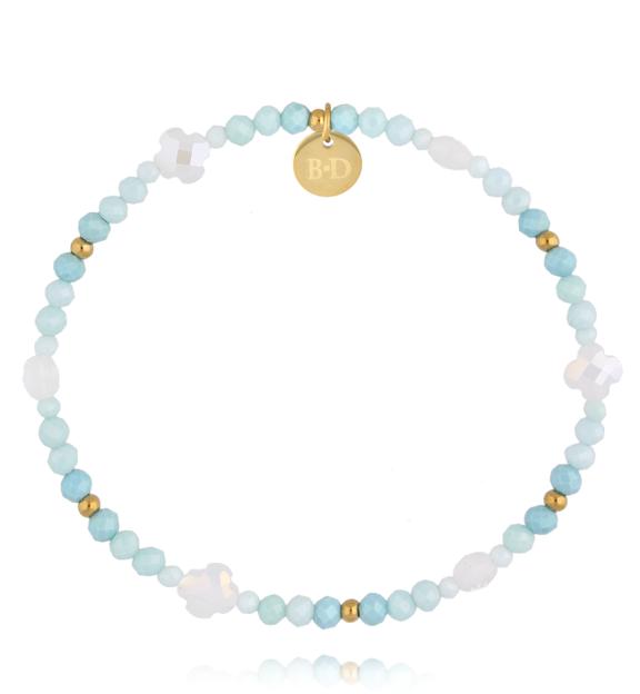 Bransoletka pastelowa z jadeitem BTW3810