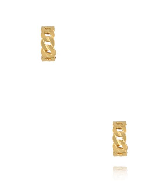 Nausznice złote z plecionymi motywami KSY0585