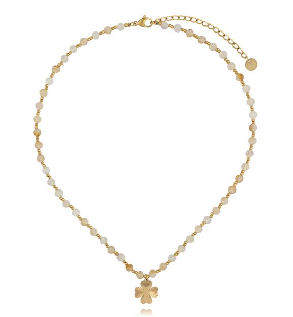 Naszyjnik z cytrynami i koniczynką NTW1647