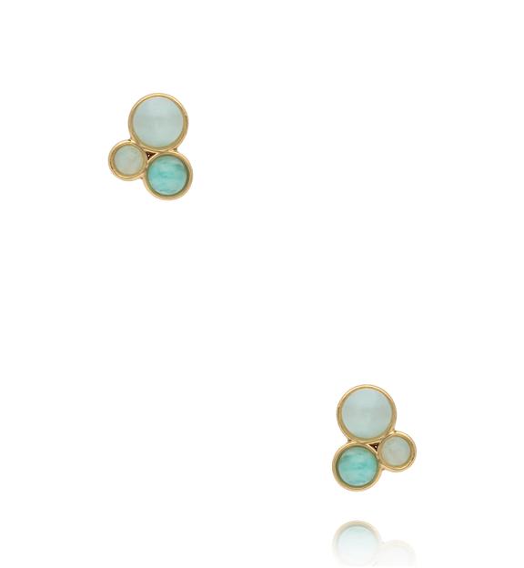 Kolczyki sztyfty z amazonitem KEA0038