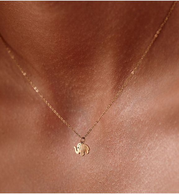 Naszyjnik ze słonikiem złoty dla mamy NSY0781