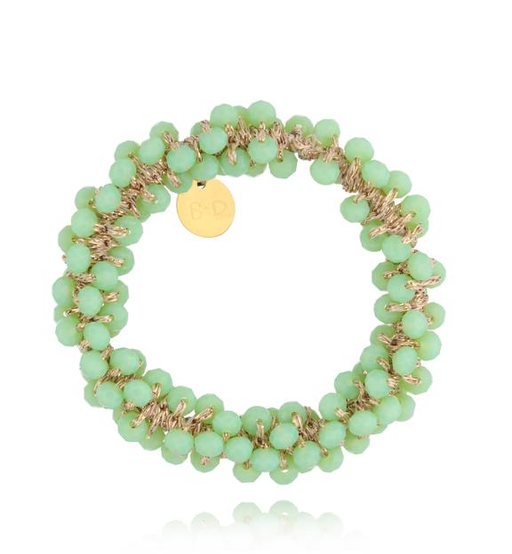 Gumka do włosów z kryształkami zielona Luminous GWE0024