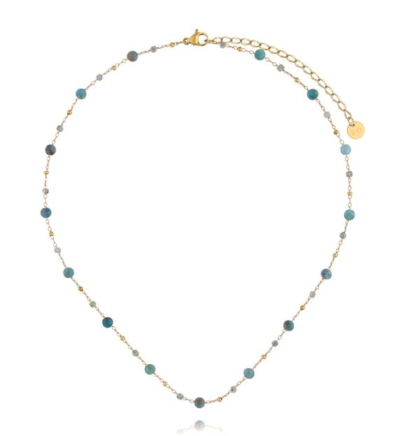 Naszyjnik z apatytami ze stali szlachetnej NPA1605