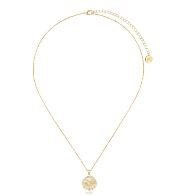 Naszyjnik złoty z drzewkiem Glam Charms NS0277