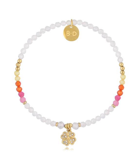 Bransoletka z cyrkoniami i koniczynką Iris BTW2652