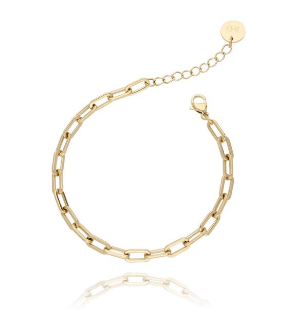 Bransoletka złoty łańcuch ze stali szlachetnej BSA0004