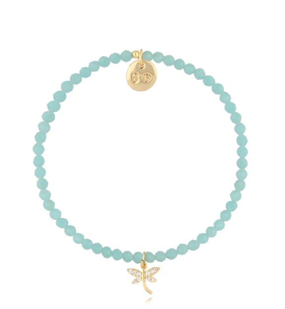 Bransoletka turkusowa z ważką Alfdis BTW1999