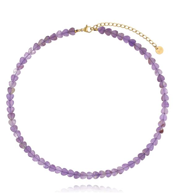 Naszyjnik z ametystu – serca NTW1649