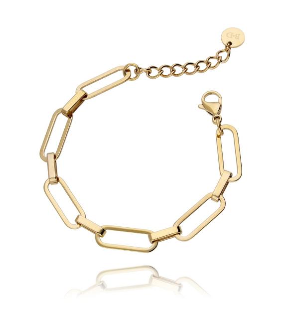 Bransoletka złoty łańcuch ze stali szlachetnej BSA0002