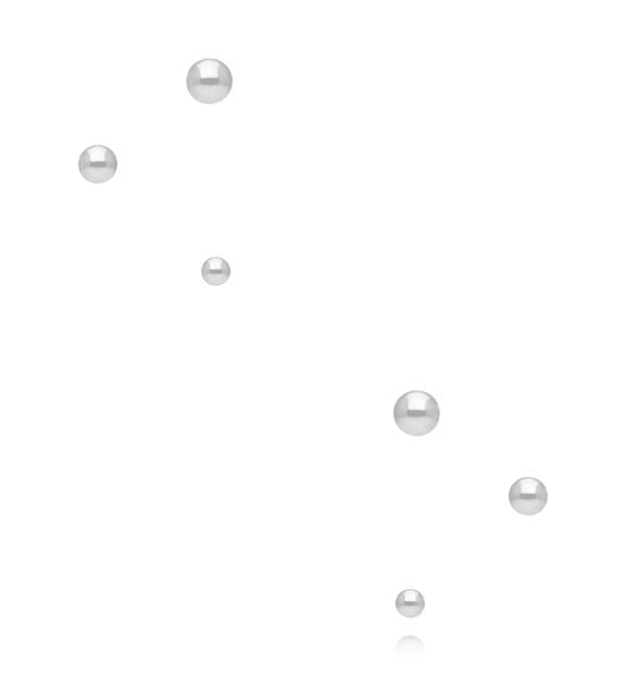 Zestaw minimalistycznych kolczyków kulek – srebrnych KMB0016