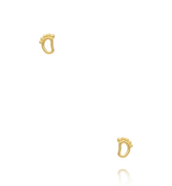 Kolczyki – złocone stópki KSY0575