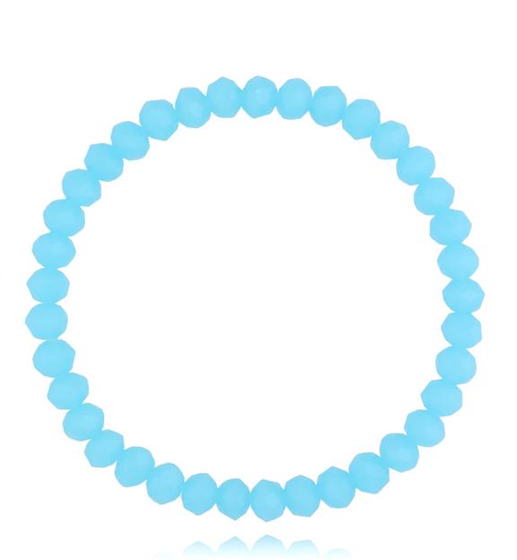 Bransoletka z niebieskimi kryształkami Luminous Crystal 6 mm BCY0267