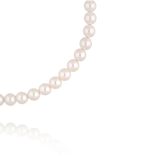 Naszyjnik z klasycznych pereł w odcieniu czystej bieli NPE0365