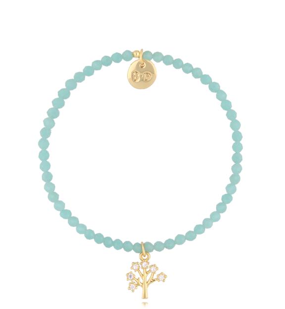 Bransoletka turkusowa z drzewkiem Alfdis BTW2000