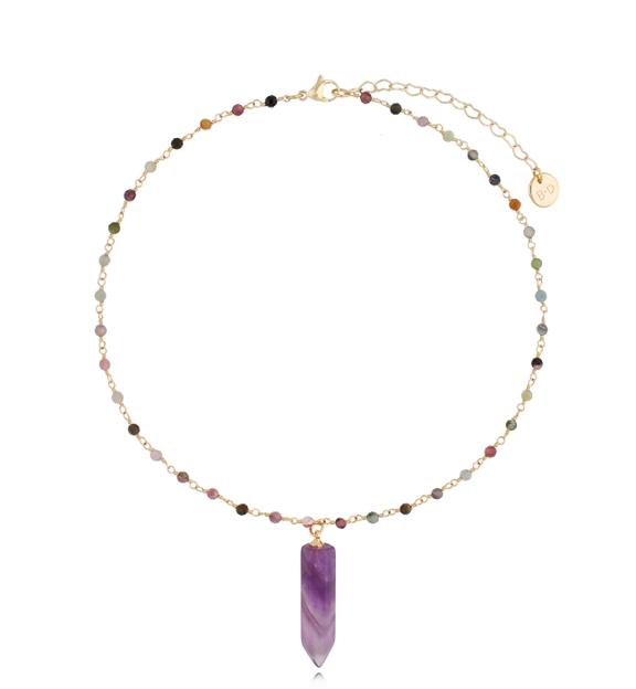 Naszyjnik z turmalinami i ametystem Radiance NPA1179