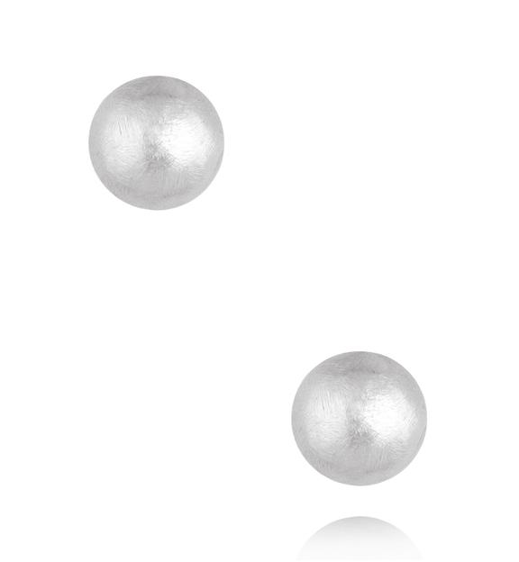 Kolczyki półkola srebrne matowe szczotkowane KSY0632