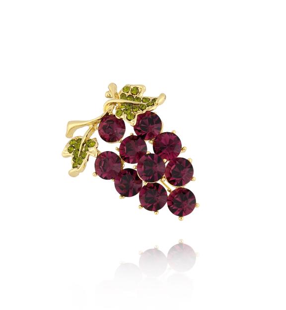 Broszka z winogronami Grape BRSS0107