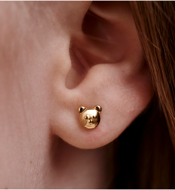 Kolczyki – złocone misie KSY0576