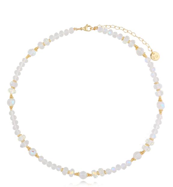 Naszyjnik z połyskującymi kryształkami Clear Sky NCY0039