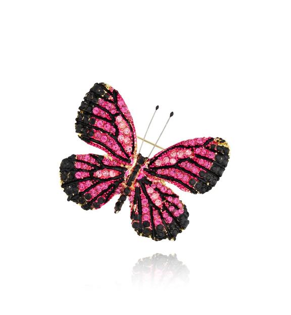 Broszka z kolorowym motylem Papillon BRPI0004