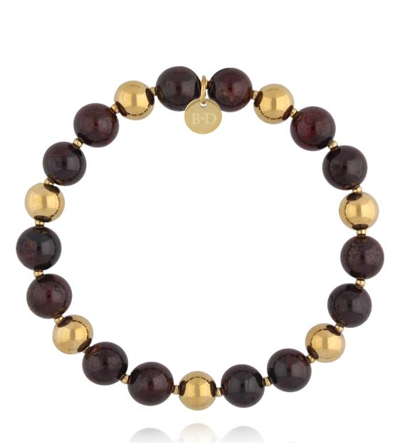 Bransoletka z naturalnych kamieni granatu BPA0630