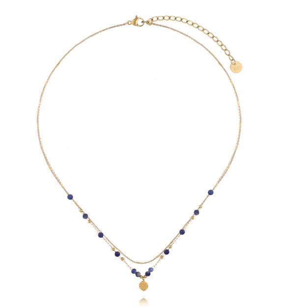 Naszyjnik z sodalitami i zawieszką NEA0111