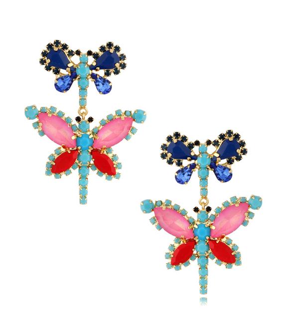 Kolczyki z motylem Blue Butterfly KMI0274