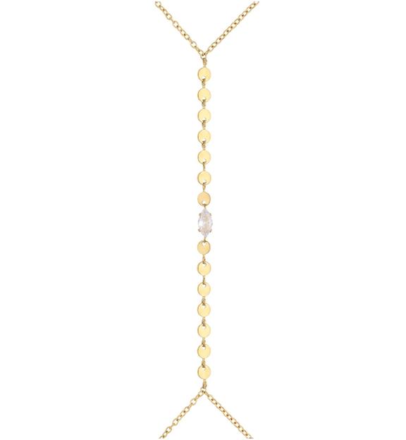Naszyjnik na ciało złoty z dyskami body chain Paseo NSA0716
