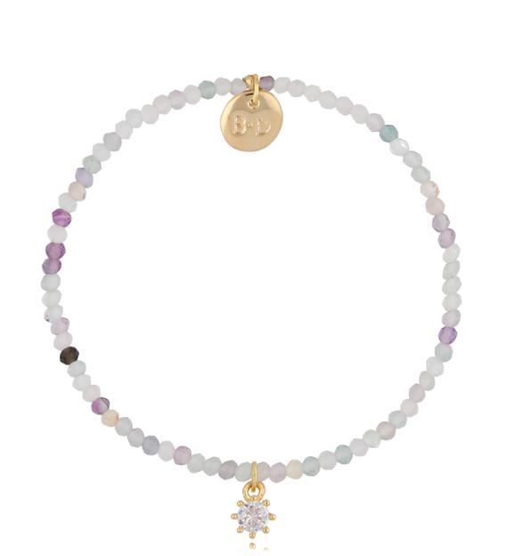 Bransoletka z fluorytem i cyrkonią Margaret BTW0630