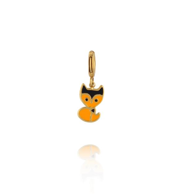 Charms mały lisek z emalią CHA0283