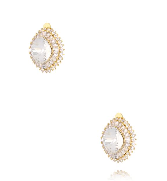 Klipsy z transparentnymi cyrkoniami  KSS2235