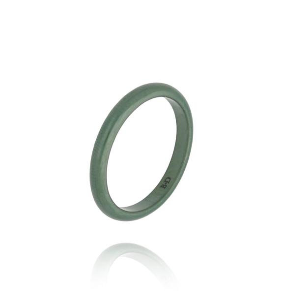 Obrączka z ceramiki zielona cienka Feminine PFE0051
