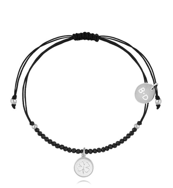 Bransoletka z turmalinami i srebrną koniczynką Successo BMT0127