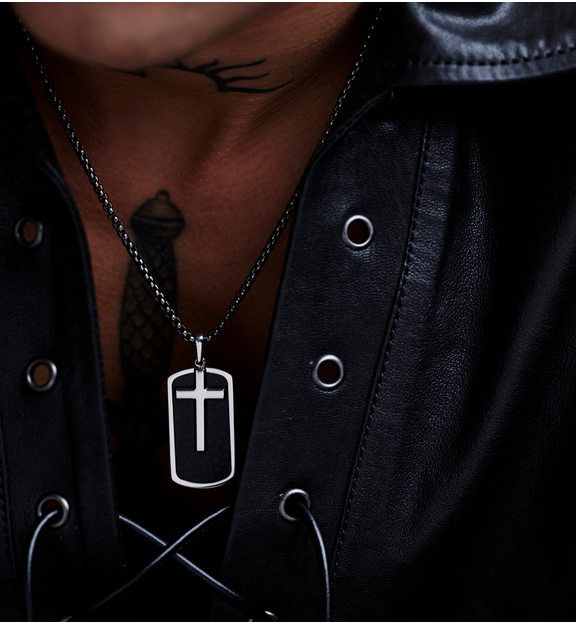 Naszyjnik z krzyżykiem i nieśmiertelnikiem Ludin NMITC0124