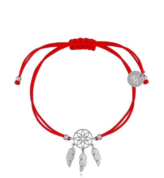 Bransoletka z czerwonym sznurkiem Łapacz snów Dreamcatcher BGL0716