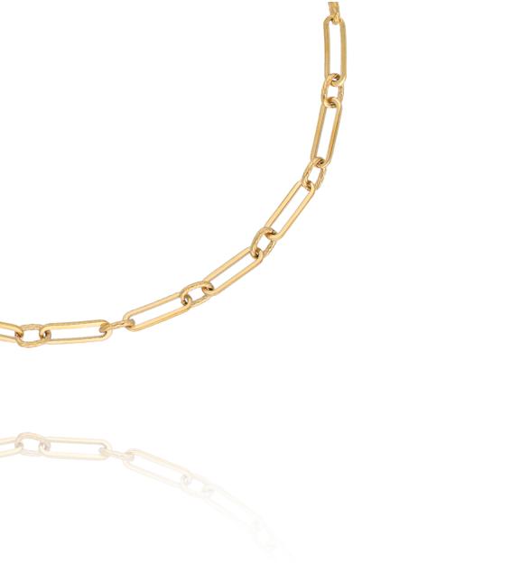 Naszyjnik – złoty łańcuch z zapięciem typu toggle NEA0043