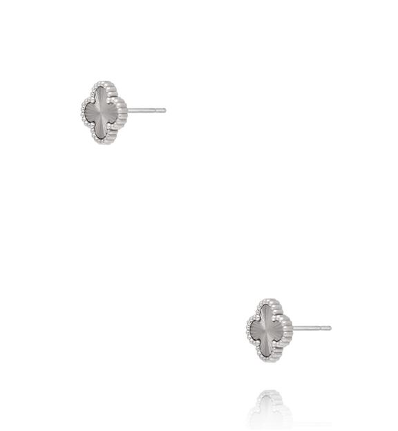 Kolczyki koniczynki srebrne KSY0592