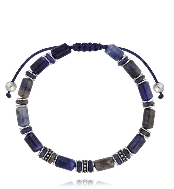 Bransoletka męska z lapisami i labradorytami BMITC0916