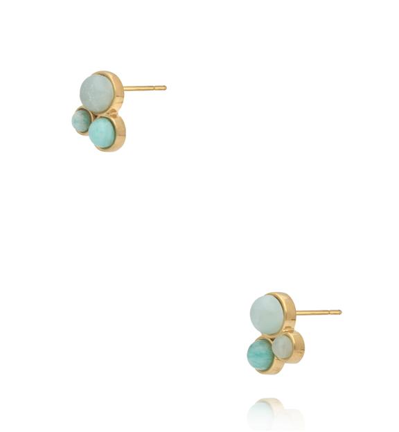 Kolczyki sztyfty z amazonitem KEA0038