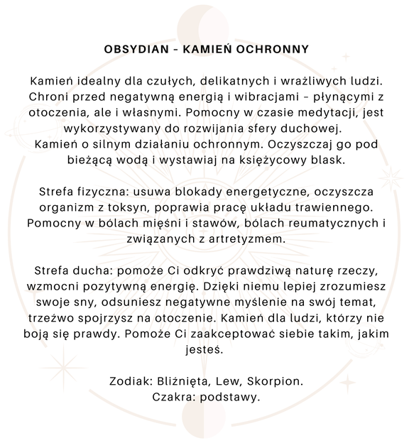 Kolczyki srebrne kółeczka z obsydianem PROTECTION KGE0009