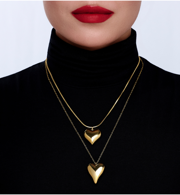 Naszyjnik z  sercem złoty NSY0671