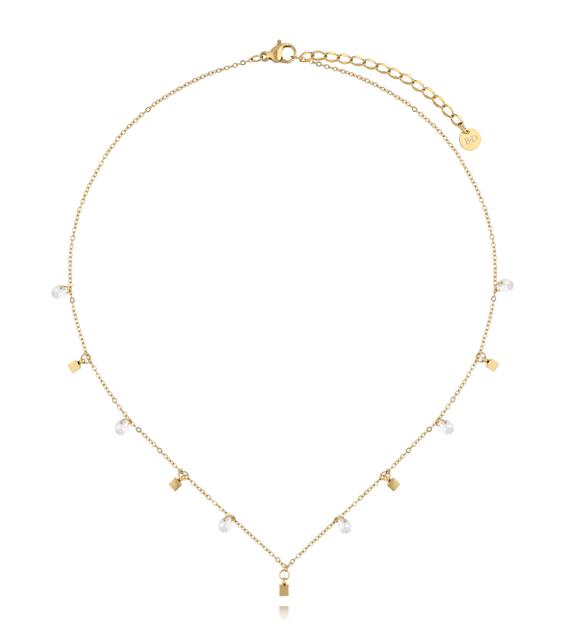 Naszyjnik z transparentnymi kryształkami Magia NSY0341