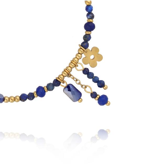 Bransoletka z lapisu lazuli, jadeitu i szklanych koralików BTW3501