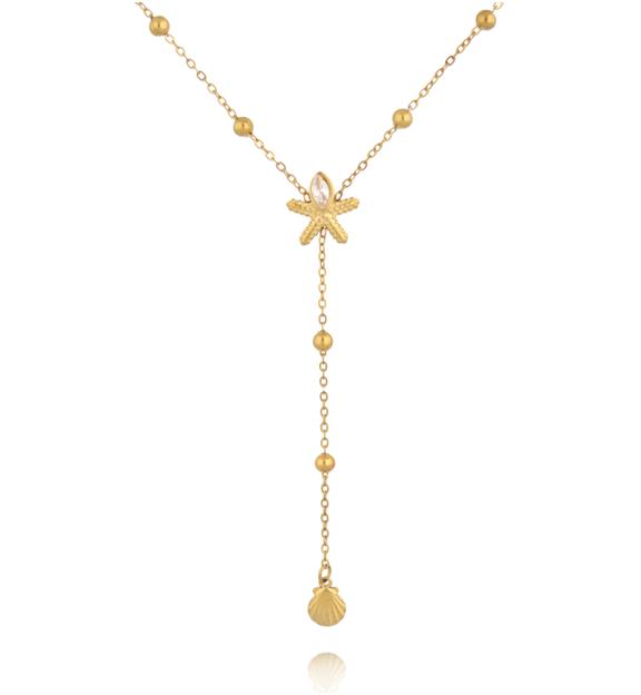 Naszyjnik morski z rozgwiazdą z krawatką NSH0134