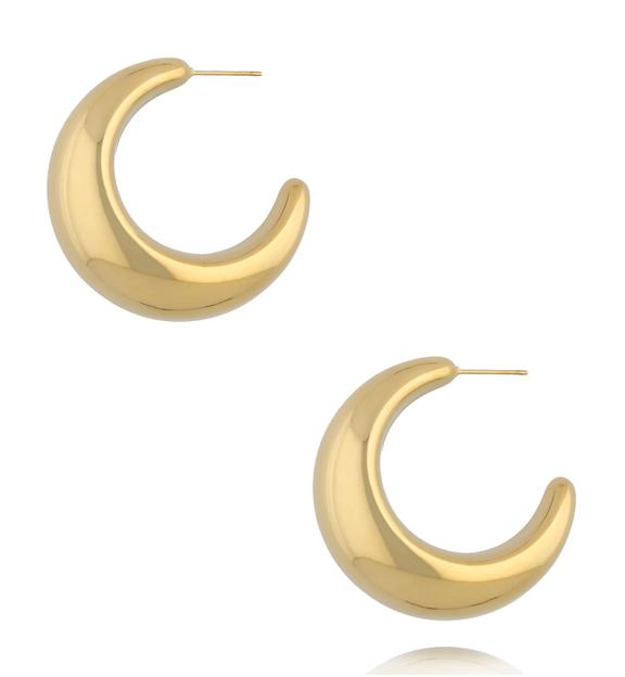 Kolczyki okrągłe duże złote KSY0645