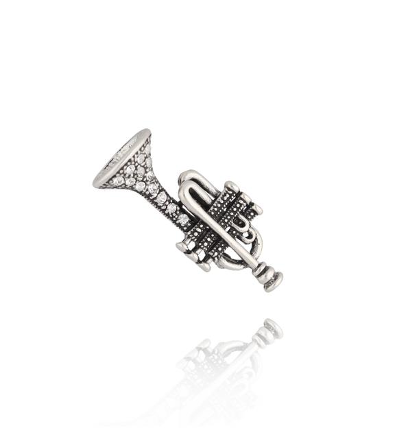 Broszka ze srebrną trąbką Trumpet BRSS0211
