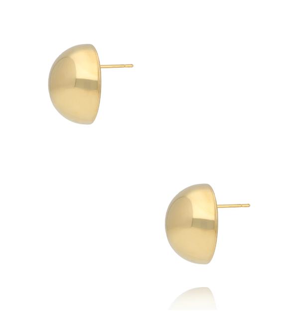 Kolczyki złote półkule City Glam KSA2391